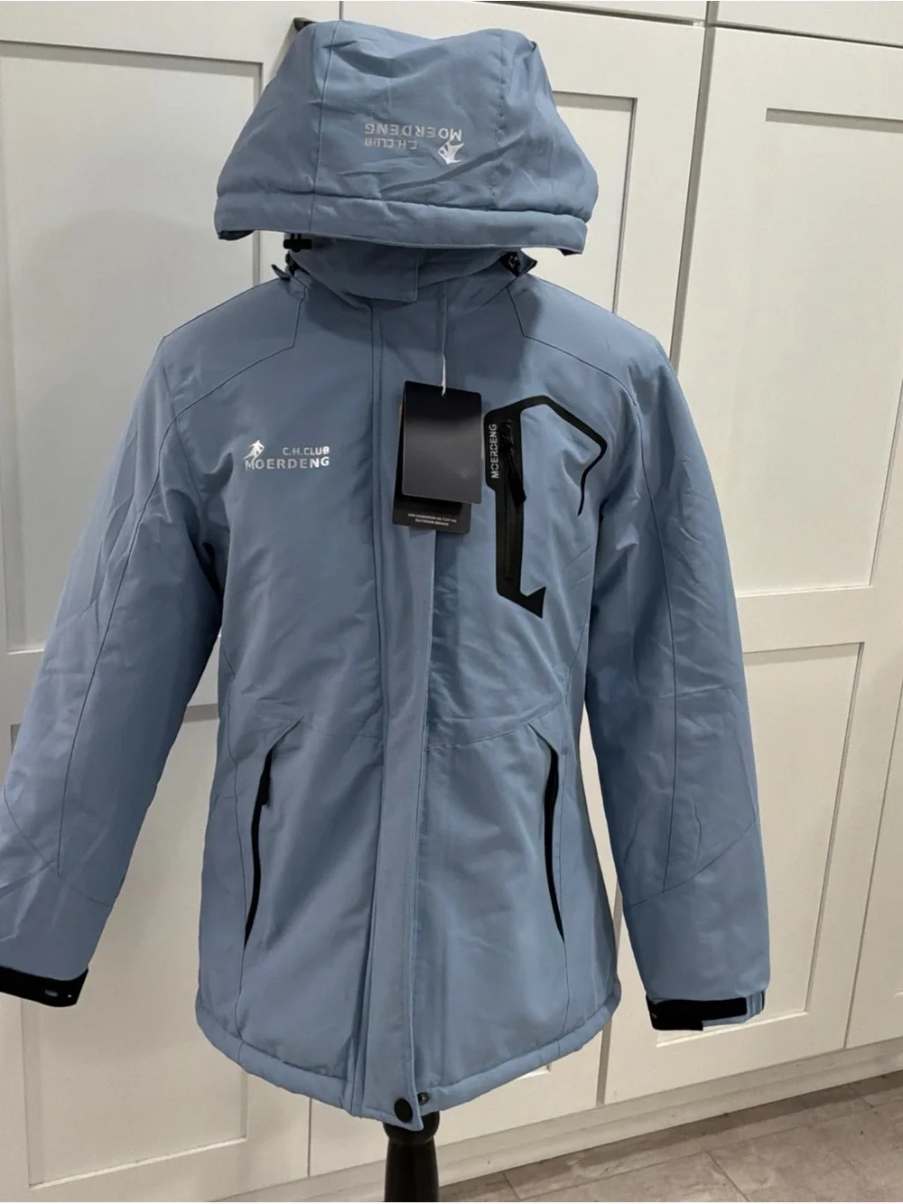 Women’s Ski Jacket Waterproof Warm Winter Coat Hooded Snowboarding S Blue